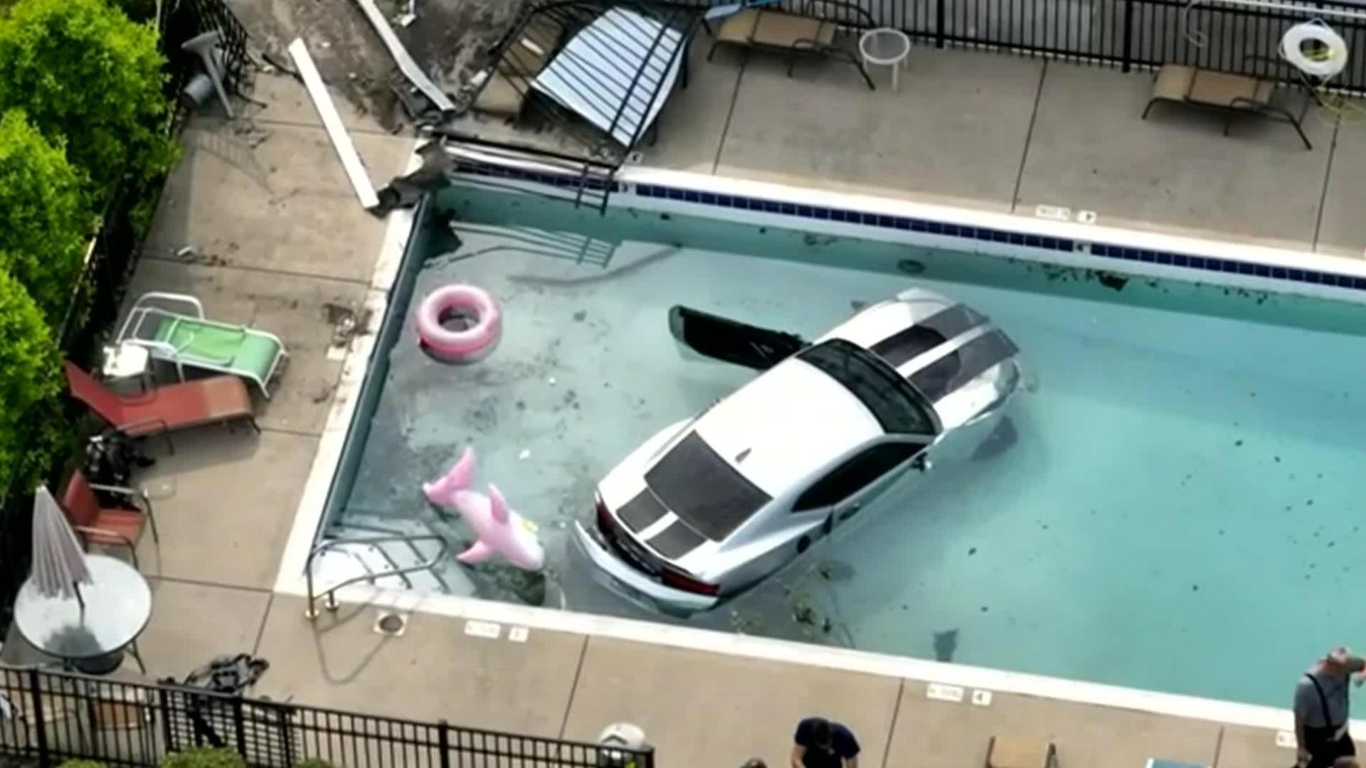 Car ends up in pool following fatal shooting - WNKY News 40 Television