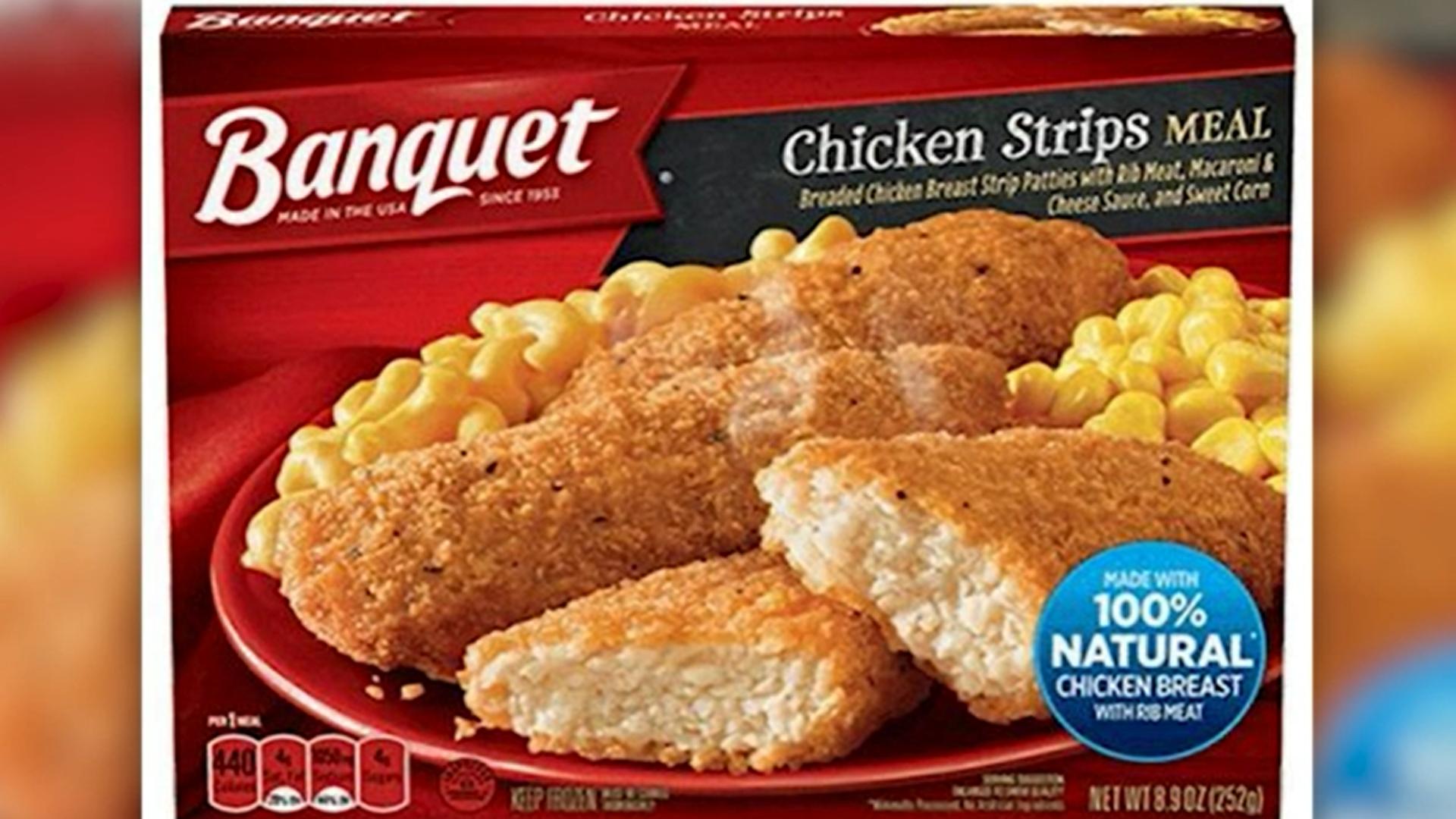 Banquet frozen chicken strips meals recalled for plastic concerns ...
