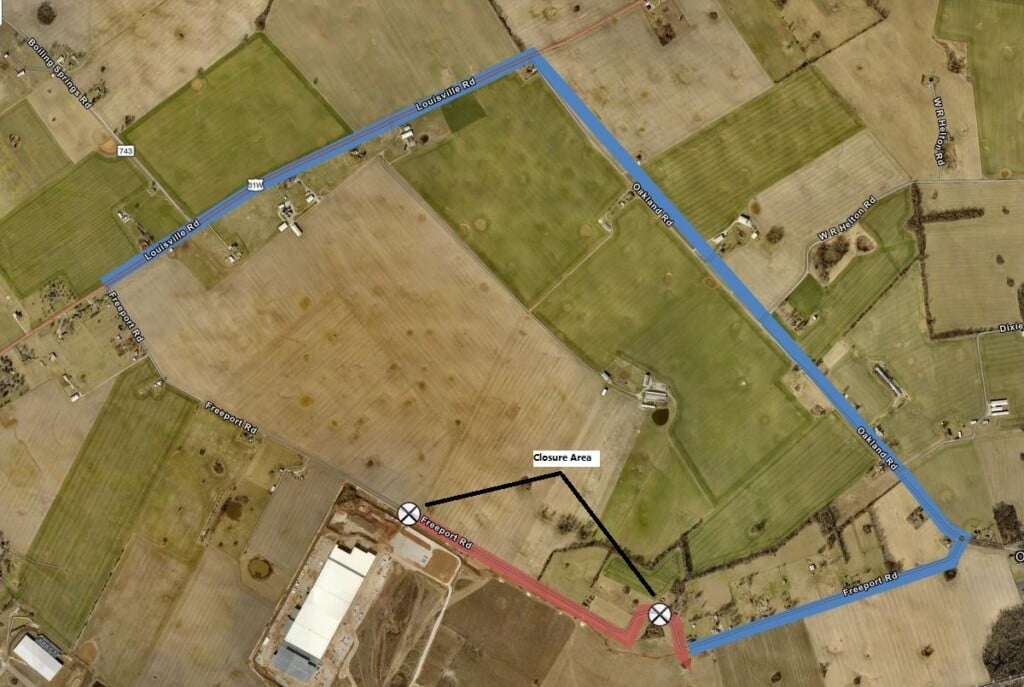 Freeport Road Closure