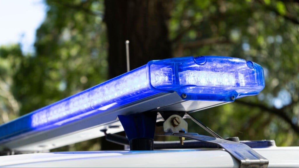 blue police lights