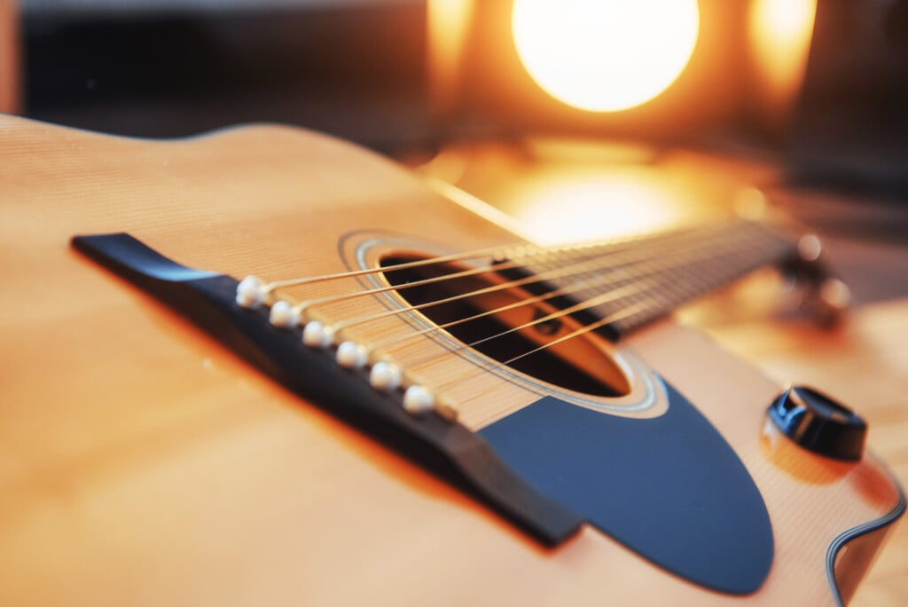 Detail Of Classic Guitar With Shallow Depth Of Field