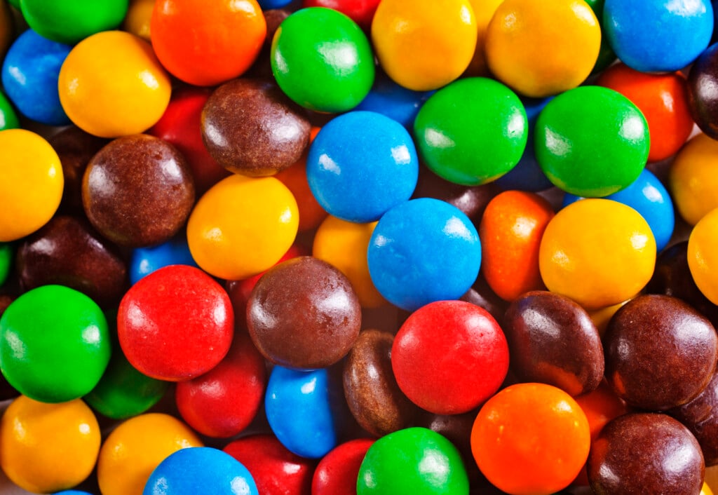 Multi Colored Sweet Candies (confectionery) Of Different Colors.