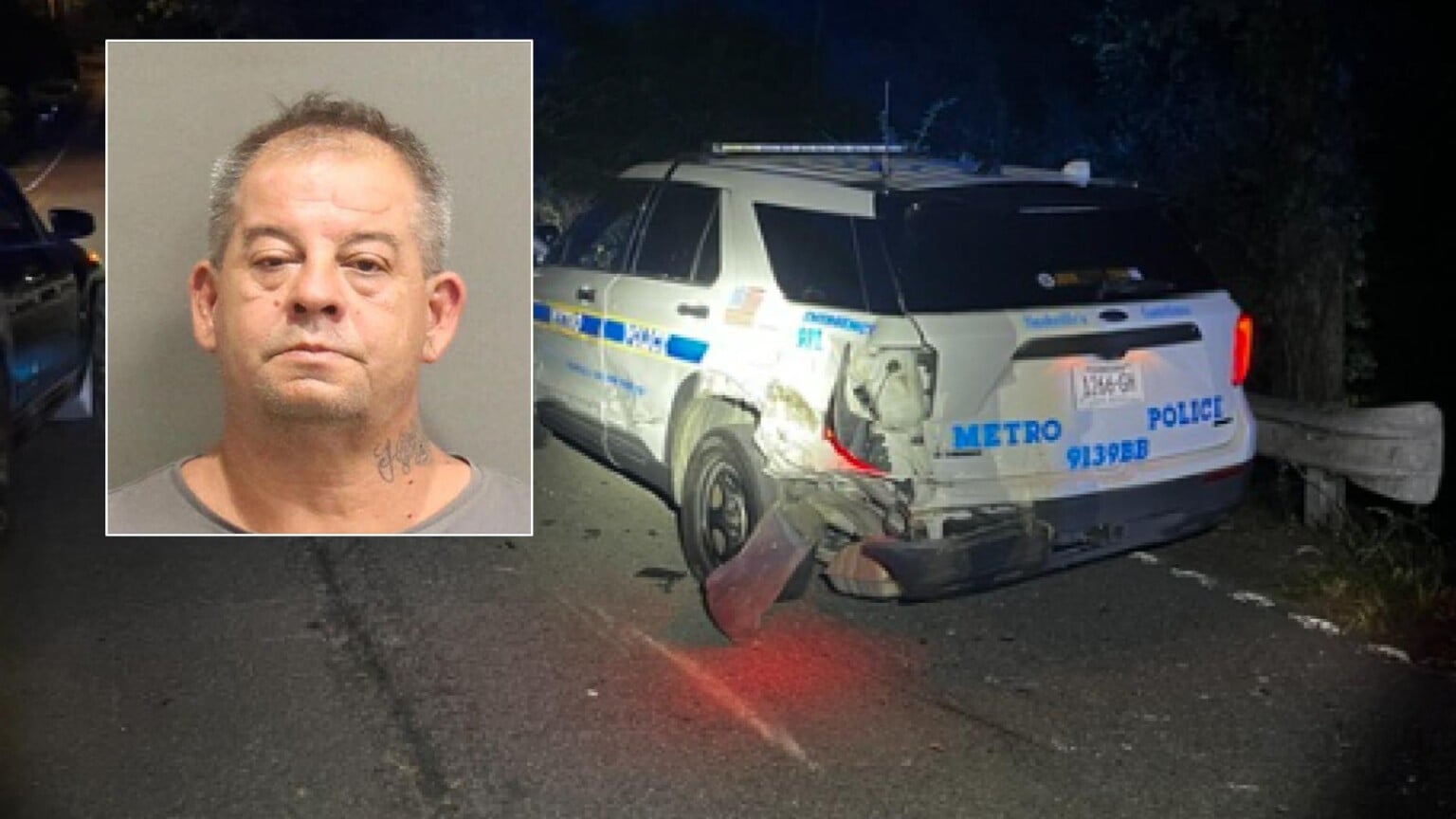 Man arrested after allegedly crashing into 2 Nashville patrol vehicles ...
