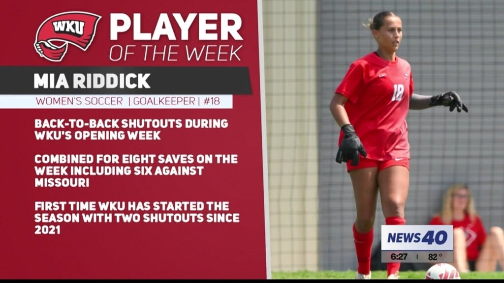 Wku Player Of The Week: Goalkeeper Mia Riddick