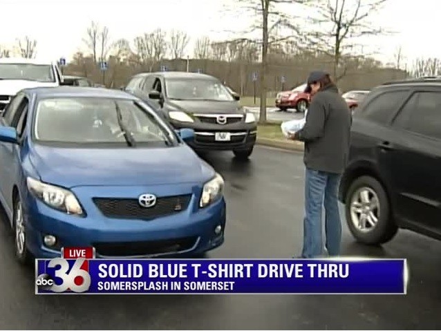 Solid Blue Drive Thru