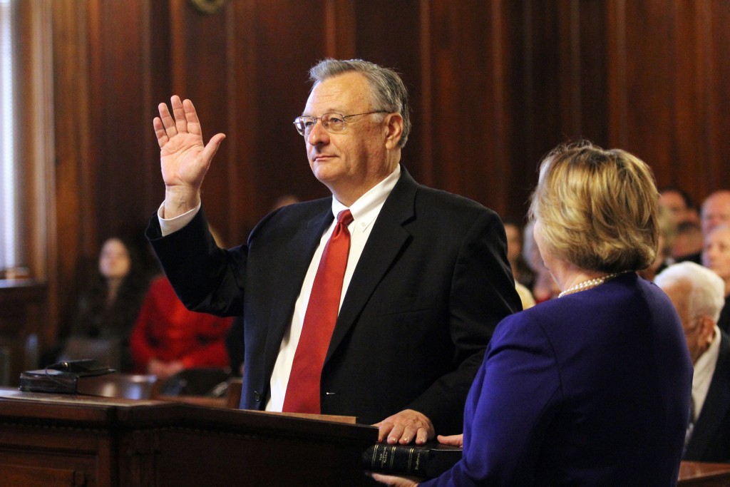 Justice Samuel Wright III was sworn-in as a justice on the state Supreme Court 12-7-15