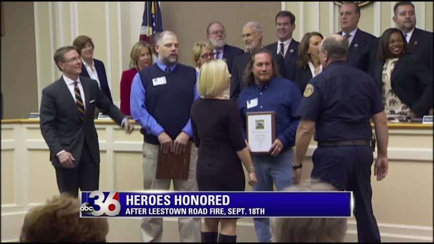 Don Brewer and William Smith honored at 11-19-15 Urban County Council meeting with 'Spirit of Lexington' award for saving total stranger from his burning home