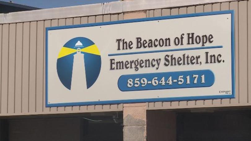 Winchester Beacon of Hope Emergency Shelter sign