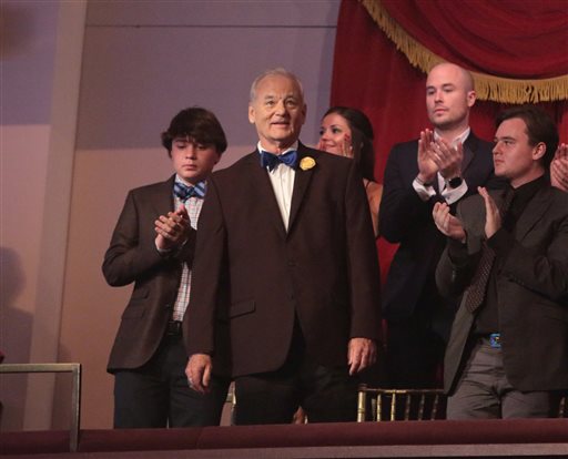 Bill Murray is honored with the Mark Twain Prize for American Humor at the Kennedy Center for the Performing Arts on Sunday