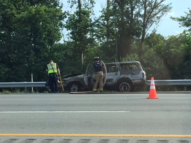 Vehicle fire southbound I-75 in Fayette County near Exit 115 on 7-10-17