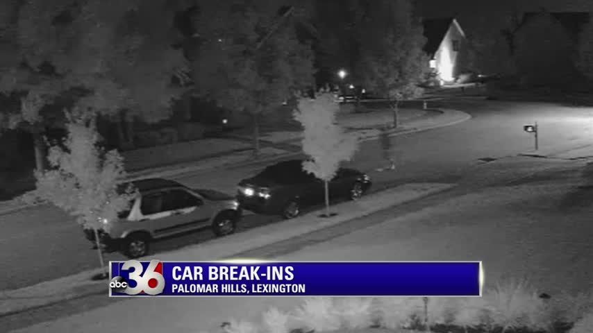 Home security camera video of car break-ins and attempted break-ins in Palomar Hills neighborhood in Lexington 6-15-17