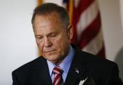 Former Alabama Chief Justice and U.S. Senate candidate Roy Moore speaks at a campaign rally