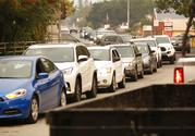 Cars crowd the streets as residents evacuate Sonoma