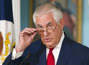 Secretary of State Rex Tillerson makes a statement at the State Department in Washington