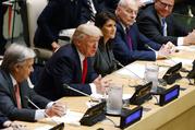 President Donald Trump speaks during the "Reforming the United Nations: Management