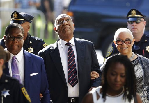 Bill Cosby arrives for his sexual assault trial with his wife Camille Cosby