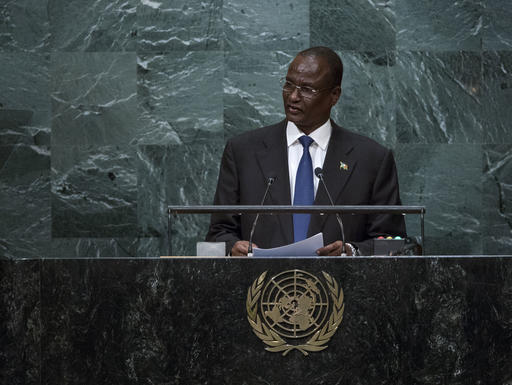 South Sudan's Vice President Taban Deng Gai addresses the 71st session of the United Nations General Assembly