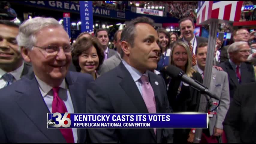 KY Governor Matt Bevin with Senate Majority Leader Mitch McConnell at his side