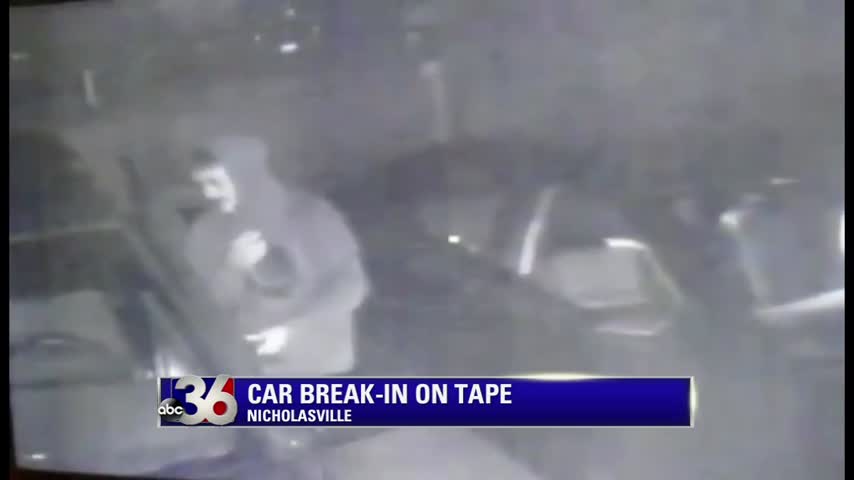 Surveillance video of car break-ins in Nicholasville