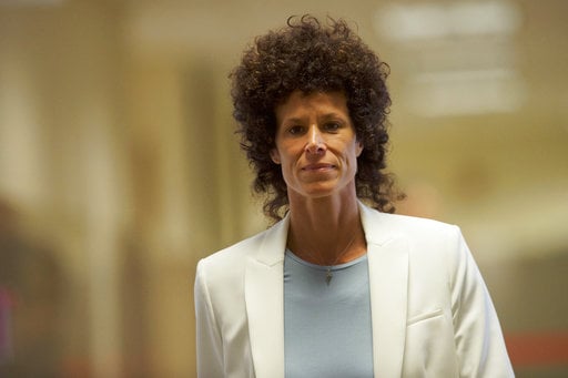 Andrea Constand arrives during Bill Cosby's sexual assault trial at the Montgomery County Courthouse in Norristown