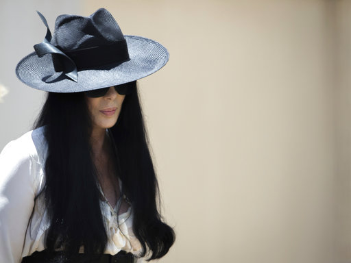 Cher arrives for the funeral of Gregg Allman