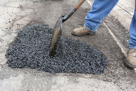 Pothole repair work going on Monday