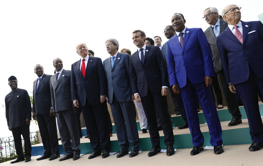 Front row from left to right: Nigeria's Vice-President Yemi Osinbajo