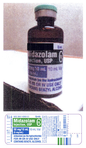 FILE - This combination of file photos shows one of the three drugs that the Arkansas Department of Correction (ADC) purchased to perform several executions. The top photo