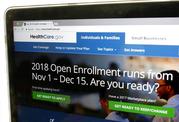 The Healthcare.gov website is seen on a computer screen Wednesday