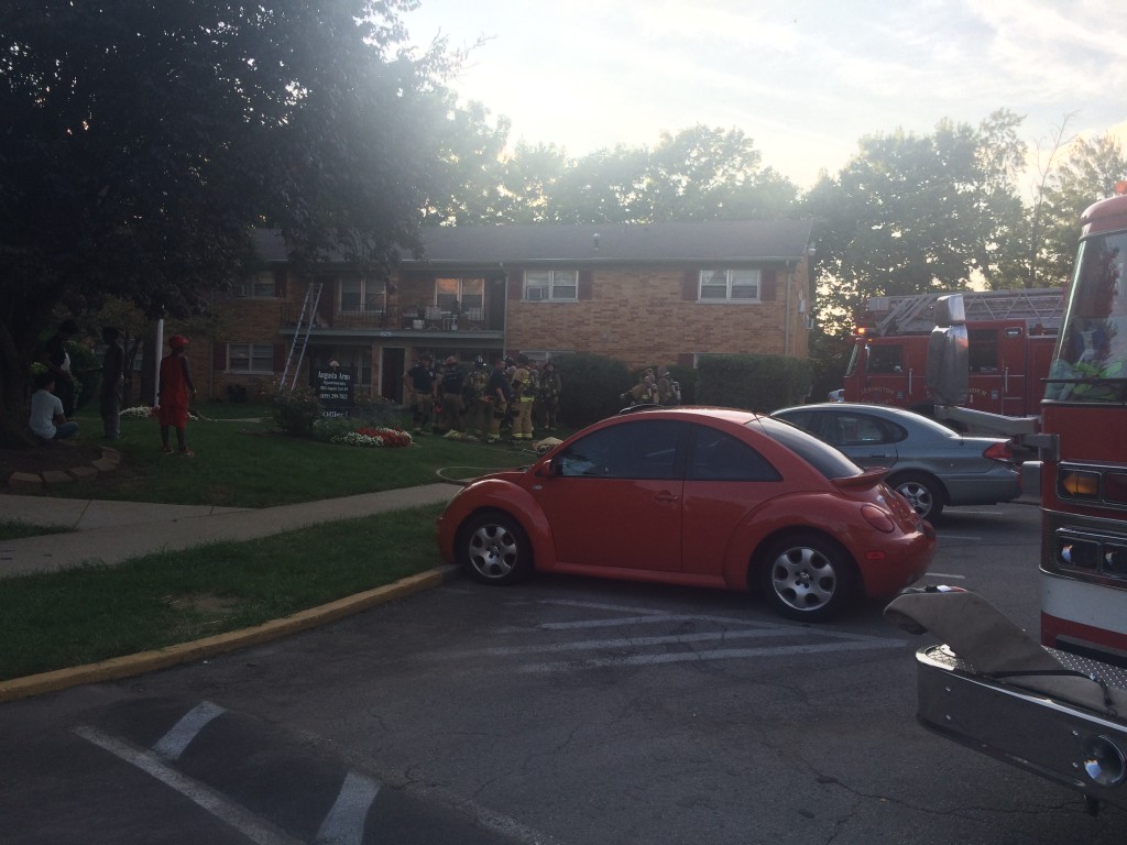 Fire in bedroom at Augusta Arms Apartments on Augusta Court in Lex on 8-8-16