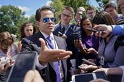 White House communications director Anthony Scaramucci speaks to members of the media at the White House in Washington