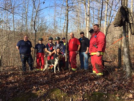 Hunting dog rescued from vertical shaft 65-feet deep in Rockcastle County - Mount Vernon Fire Department and Brodhead Fire Department