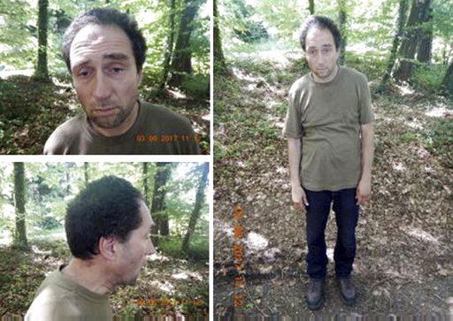 This undated images released by the KAPO Schaffhausen shows the alleged attacker who injured several people in Schaffhausen Switzerland Monday