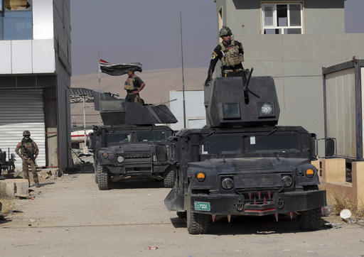 Iraq's elite counterterrorism forces are deployed in Bartella