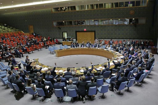 In this photo provided by the United Nations