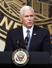 Vice President Mike Pence speaks in Las Vegas on Saturday