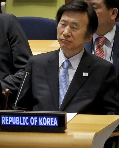 South Korea's Foreign Minister Yun Byung-se listens during the Leader's Summit on Refugees at the 71st session of the General Assembly