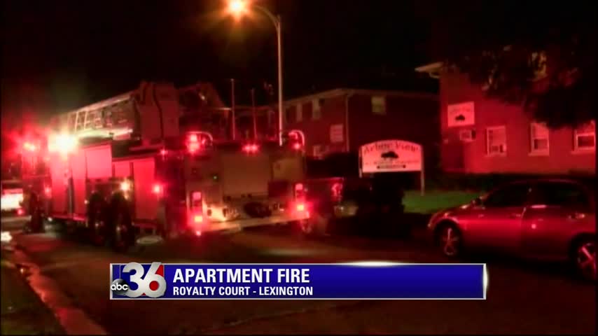 Fire at Arbor View Apartments on Royalty Court in Lexington 9-7-16