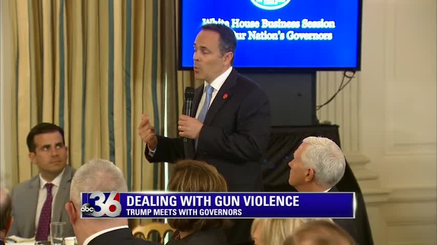 Governor Bevin at the White House 2-26-18 with other governors meeting with President Trump to talk about recent school shootings and how to prevent them in the future