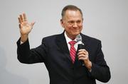 Former Alabama Chief Justice and U.S. Senate candidate Roy Moore speaks at a revival