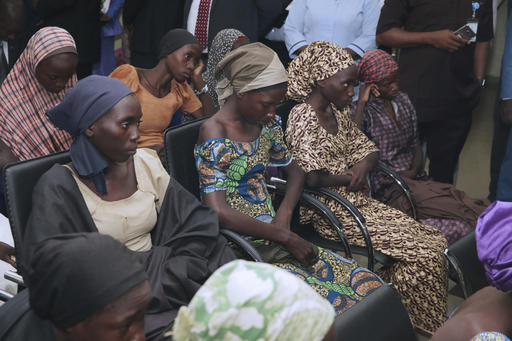 In this photo released by the Nigeria State House