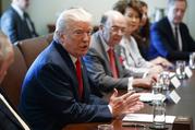 President Donald Trump speaks during a cabinet meeting in the Cabinet Room of the White House
