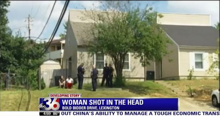 woman shot in the head