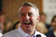Virginia Republican gubernatorial candidate Ed Gillespie shares a laugh as he attends a get-out-the-vote rally in Williamsburg
