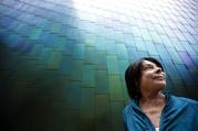 Cancer patient Alison Cairnes poses for a portrait at the University of California San Diego in San Diego