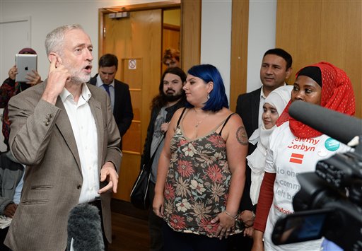 Britain's Labour Party leader Jeremy Corbyn