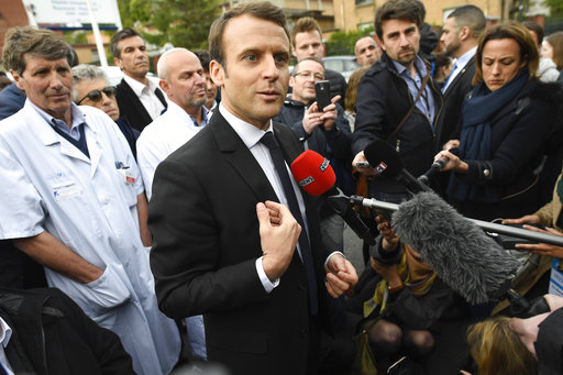 French centrist presidential candidate Emmanuel Macron