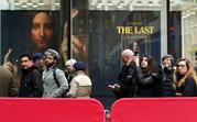 Visitors to Christie's wait outside in a line to view Leonardo da Vinci's "Salvator Mundi"