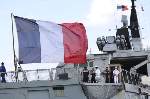The French stealth frigate Courbet is docked at Naval Base Guam on Thursday