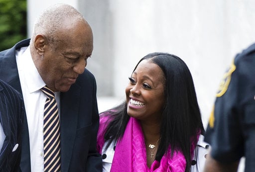 ADDS NAME - Bill Cosby arrives for his sexual assault trial with Keshia Knight Pulliam